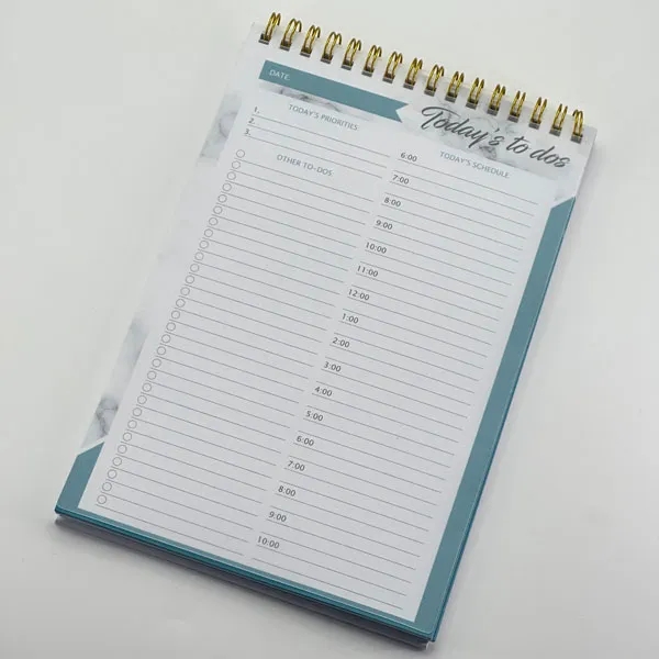 personalización del cuaderno de bobina